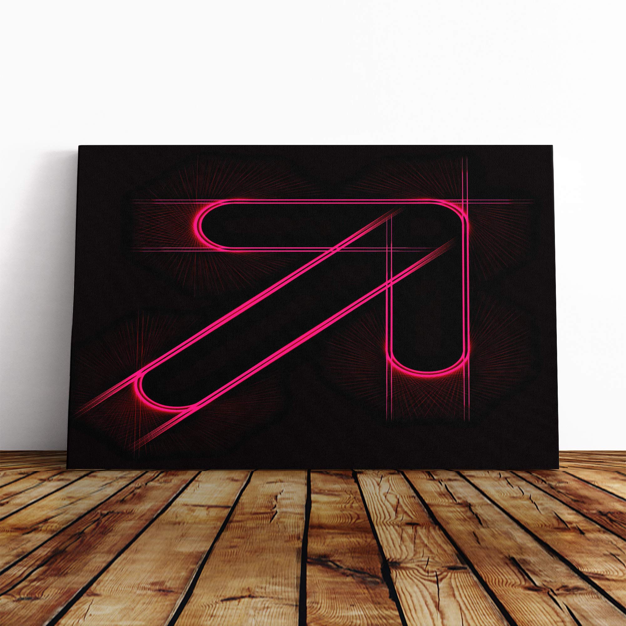 Wall Pink Abstract Art (10) Canvas Print | Gallery Wrapped 30mm Frame Wall Art | 20x14 inches | Ready to Hang | Abstract Picture | Living Room Bedroom Lounge Office