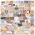 102pcs Cute Cartoon Korean Bear Stickers for Kids Laptop,Lovely Aesthetic Bear Stickers Waterproof Vinyl Trendy Decal Water Bottle Phone Computer Luggage Scarpbook