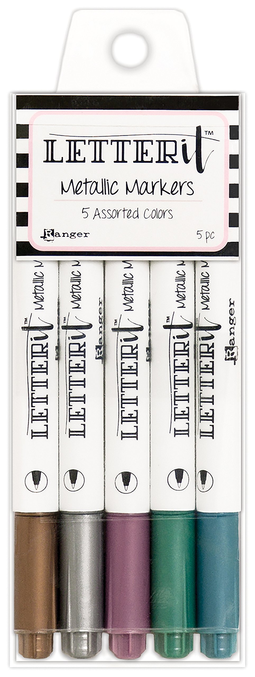 Ranger Metallic Markers, Synthetic Material, Multi-Colour, 15.5 x 6.2 x 1.2 cm