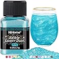 NiHome Edible Food-Grade Glimmer Powder Glitter Luster Dust Metallic Food Decorating Sprinkle Glimmery Dust for Drink Wine Beverage Cake Candy Dessert Bakery Restaurant Vegan (0.18oz/5g, Teal)