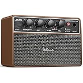 LEKATO 10W Mini Guitar Amp, Portable Electric Guitar Amplifier with Clean/Overdrive Channel, Headphone Jack, AUX Input, Bluetooth, Rechargeable Amp for Home and Travel Practice