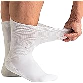 Viasox EasyStretch Diabetic Crew Socks for Men & Women, Non Binding Neuropathy Socks