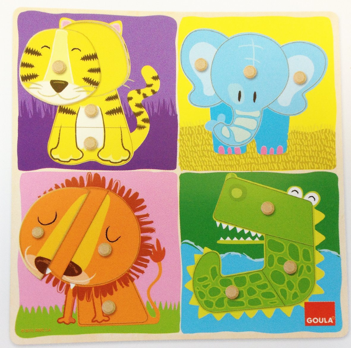 Goula Puzzle animales selva piezas de madera Diset