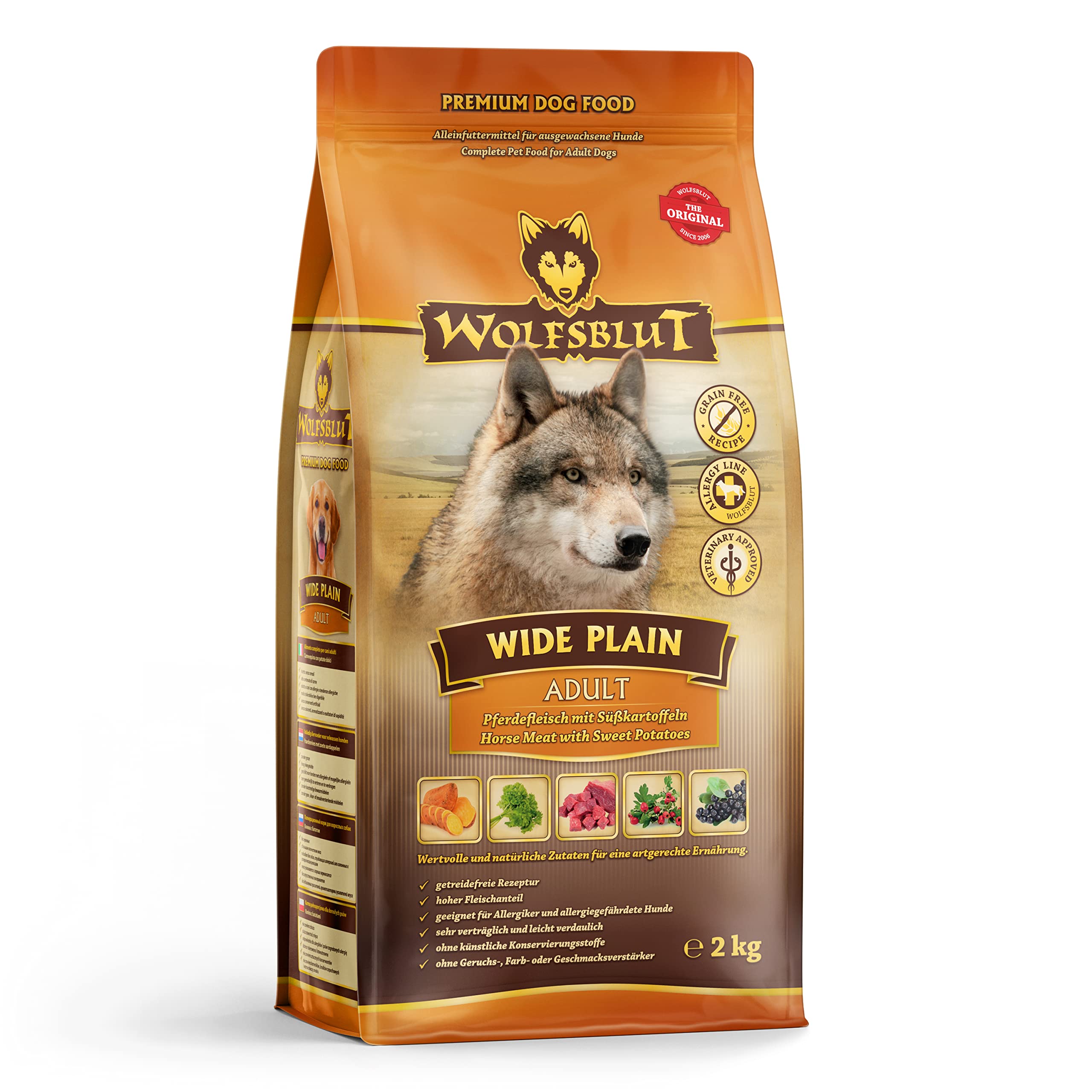 Wolfsblut - Wide Plain - 2 kg - Horse - Dry Food - Dog Food - Grain Free