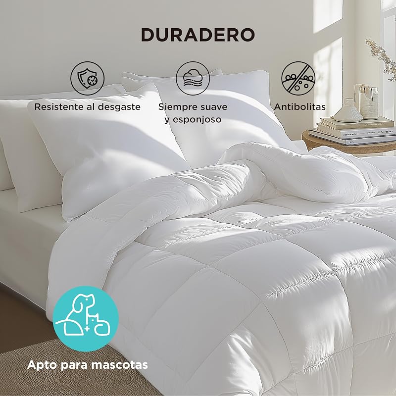 Edredão 160/180 Quilted - Edredão 240x260 cm 300gr/m² Branco