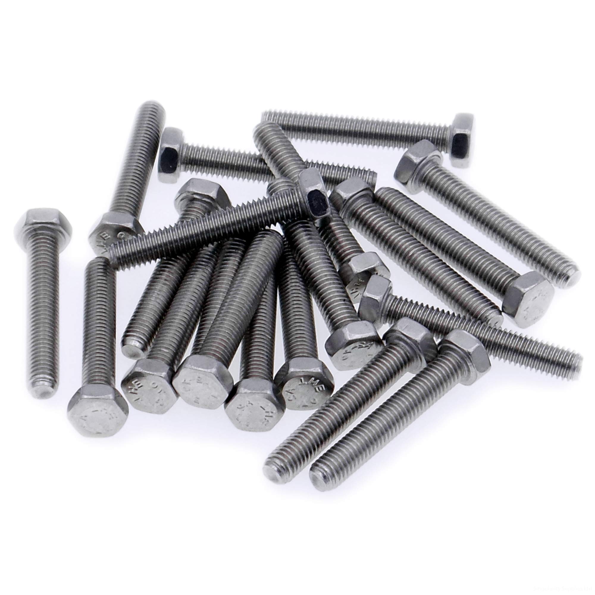 M3 (3mm x 6mm) Hex Bolt (Fully Threaded Setscrew) - Stainless Steel (A2) (Pack of 20)