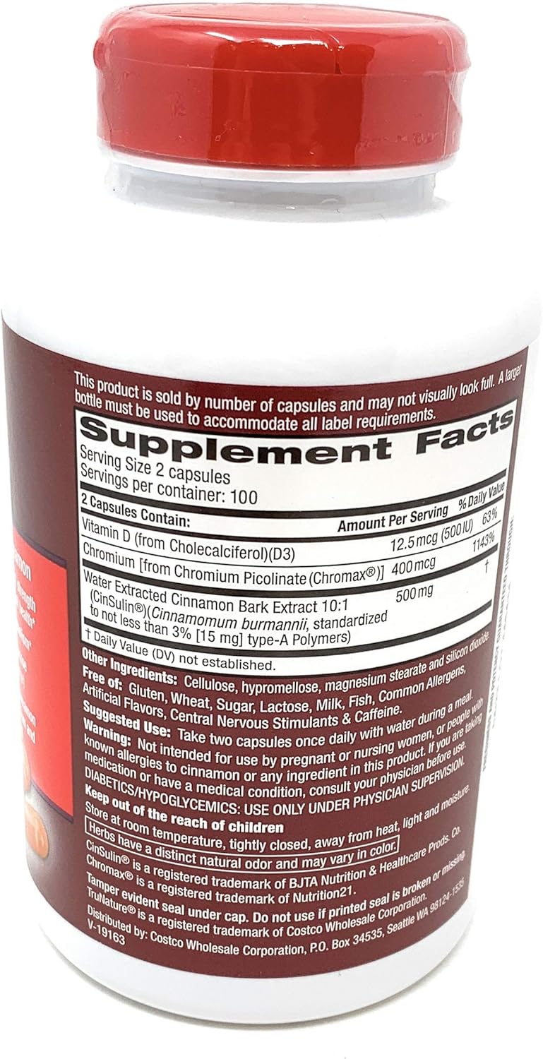 Trunature Advanced Strength Cinsulin 200 Capsules: Health & Personal Care