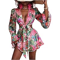 Vestido Cruzado De Manga Larga Estampado ... | Roberto Verino