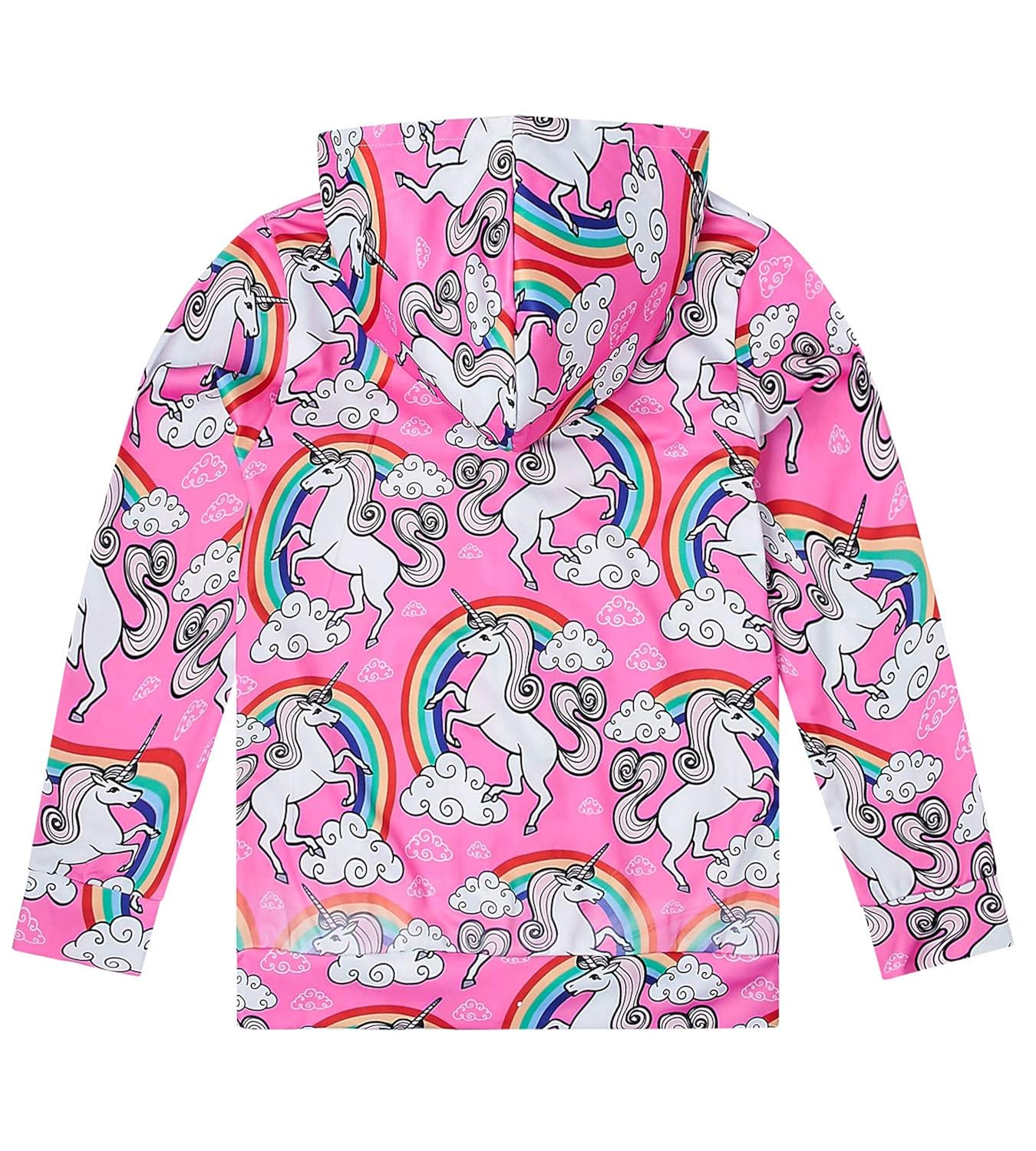 BFUSTYLE Little Girls 3D Print Zip Pullover Hoodies with Pocket Hooded Sweatshirt Size 414 Hoodies