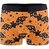 ZZKKO Men's Underwear Briefs Halloween Bats Silhouettes Men's Boxer Briefs,Trunks Underwear for Men