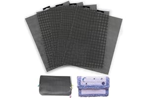 PUSNMI Plastic Mesh Canvas Sheets, 5-Piece Set for Embroidery, Cross Stitch, Aida Mesh, DIY Crafts, Acrylic Yarn, Knit, Crochet (10.2 x 13.2 inch)