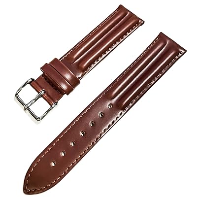 Timex 19mm Double-Ridge Leather Watch Band Brown Bahrain