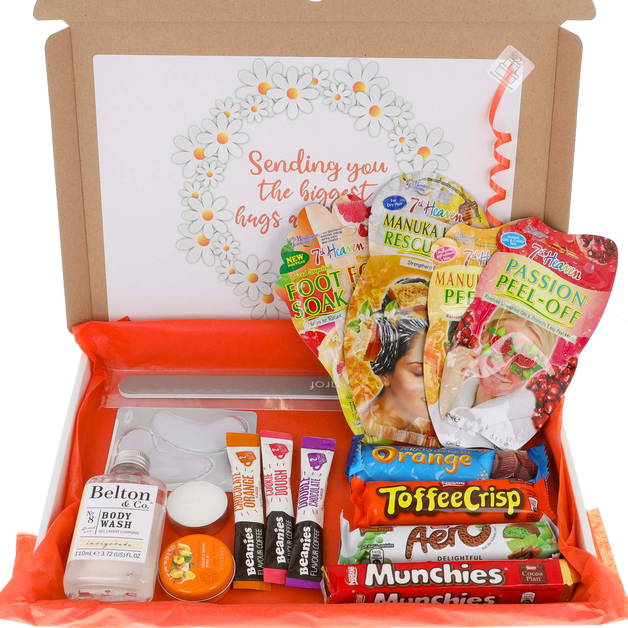 Large Pamper Treat Gift Box Hug in a Box Personalised Large Letterbox Gift Ladies Hug In A Box Giftbox (Coffee)