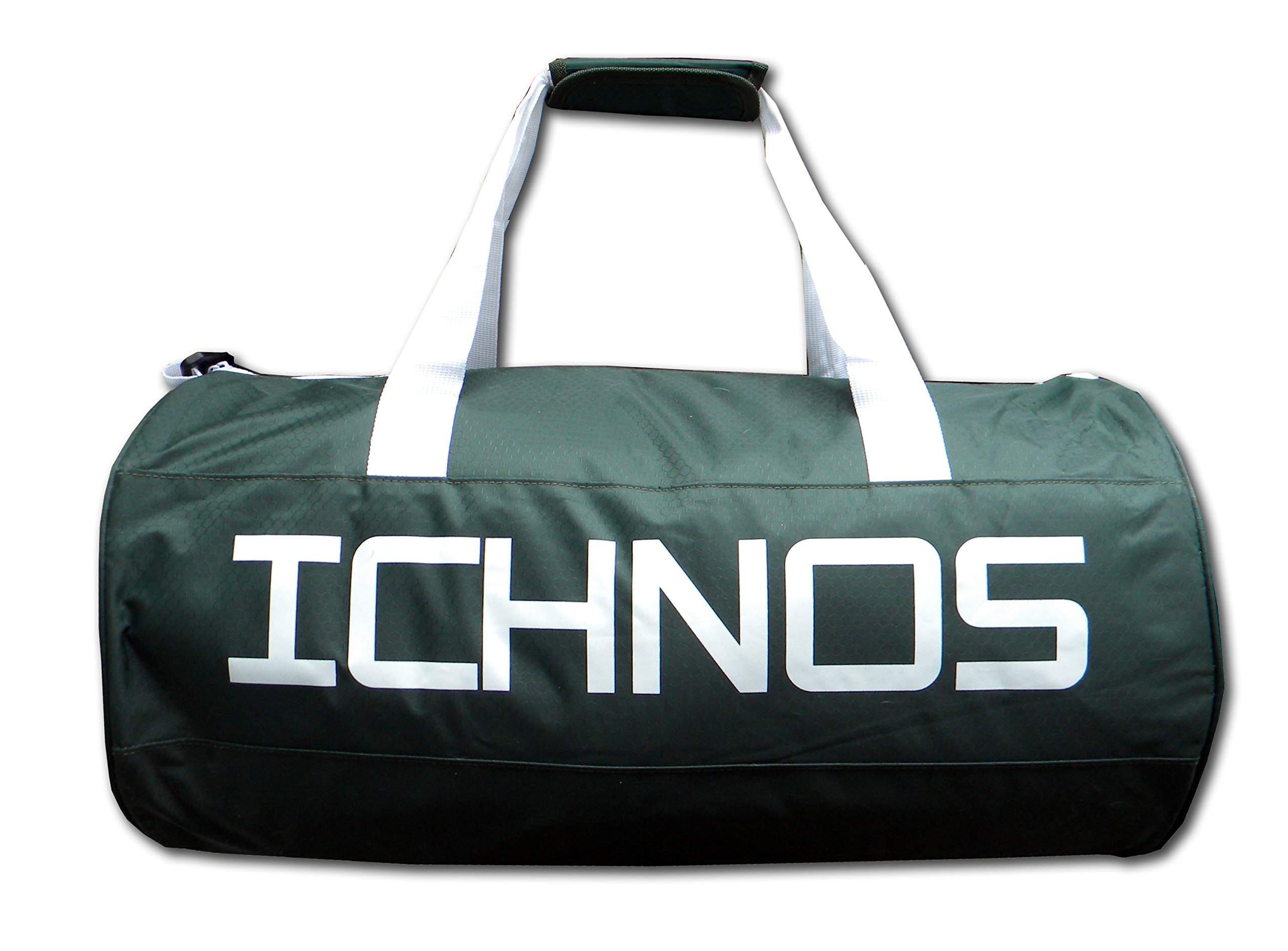 ICHNOS 25l gym sports travel duffle active bag with handles and shoulder strap (Dark Green)