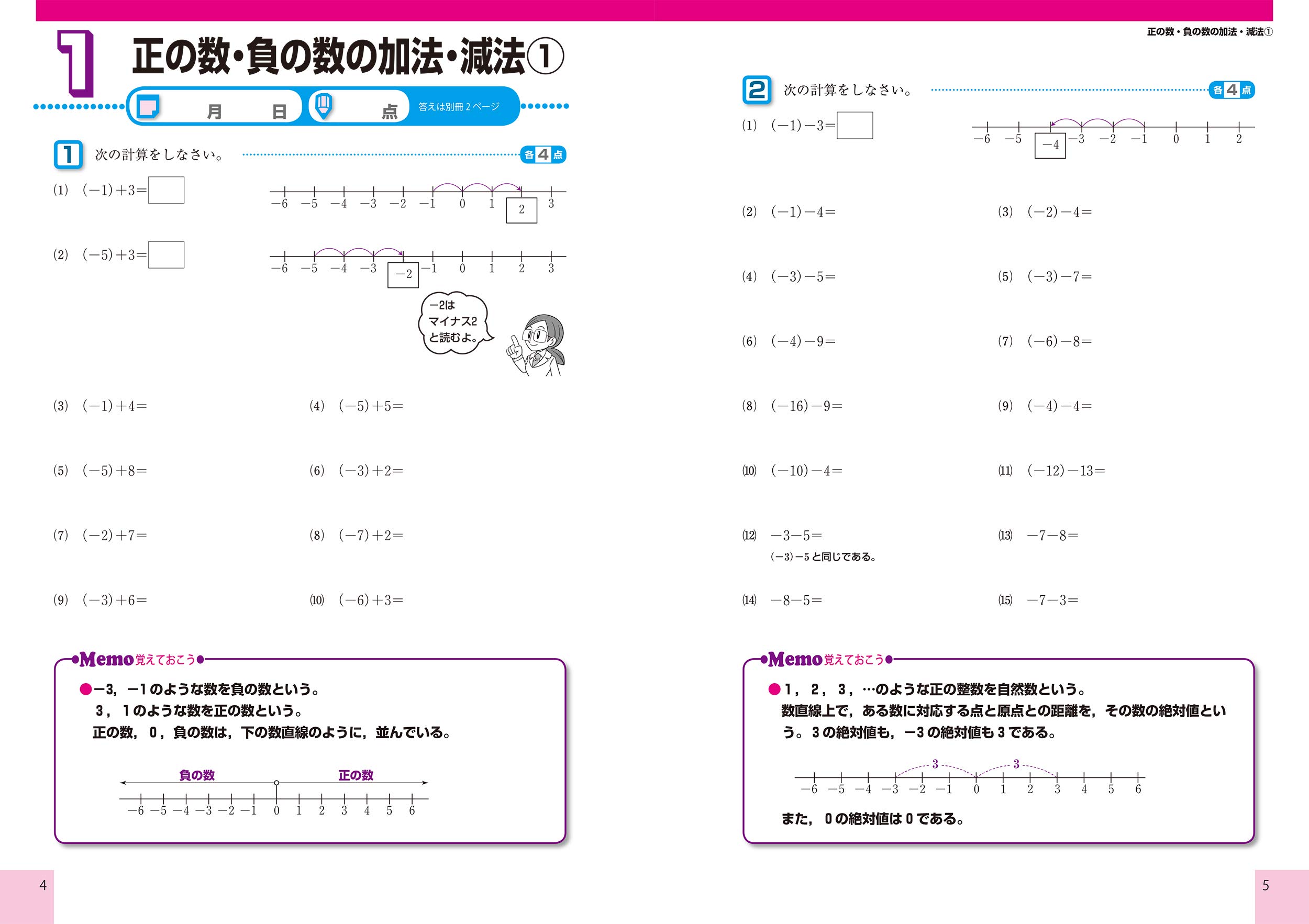 できた 中1数学 計算 中学基礎がため100 Amazon Com Books