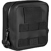 Small Waterproof Submersible Tactical MOLLE Pouch for Hiking, Boating, Tools and Gear. Durable Thermoplastic Design is Compatible with Backpacks, Tactical Belts, Waist Bags and More
