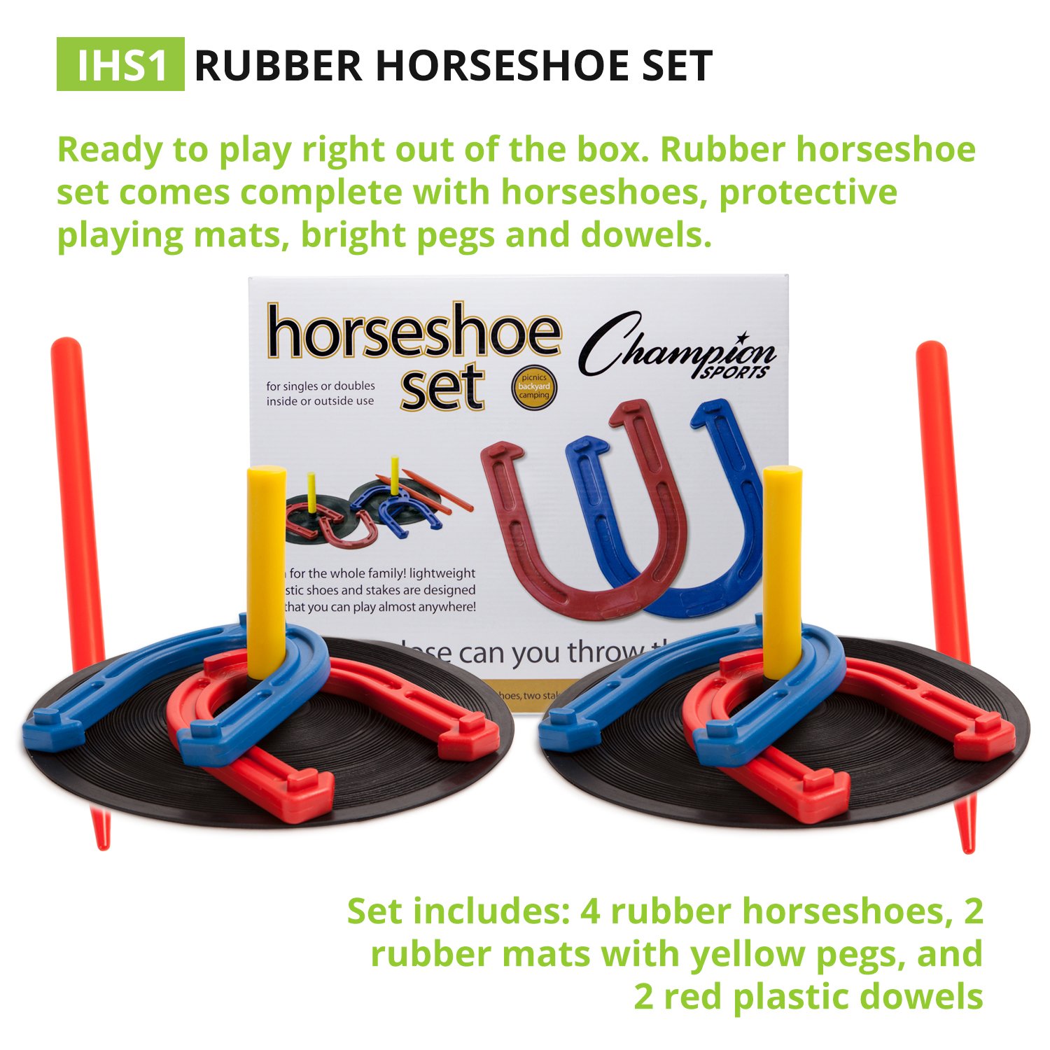 Rubber Horseshoes Set Champion Sports ExerciseN