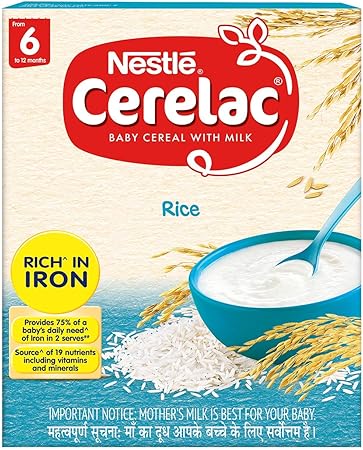 Buy Nestle Cerelac Baby Cereal With Milk Rice From 6 Months 300g Bib Pack Online At Low Prices In India Amazon In
