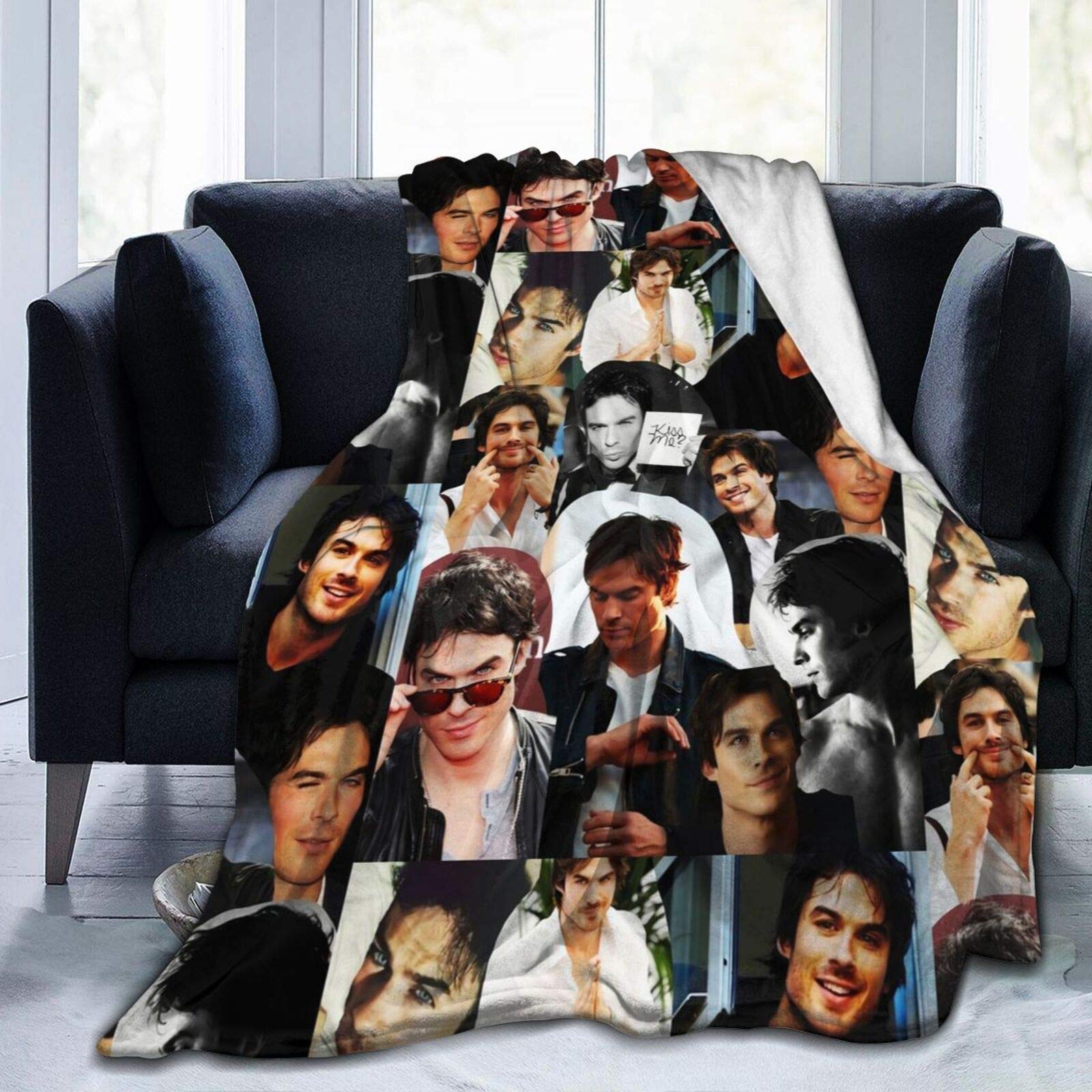 Ian Somerhalder Blankets Throws Plush Fuzzy Soft Warm Hugs Suitable for Girls Teens Women in The Sof