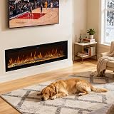 INMOZATA 178cm Electric Fireplace Wall Mounted/Recessed/Freestanding with Remote view 7