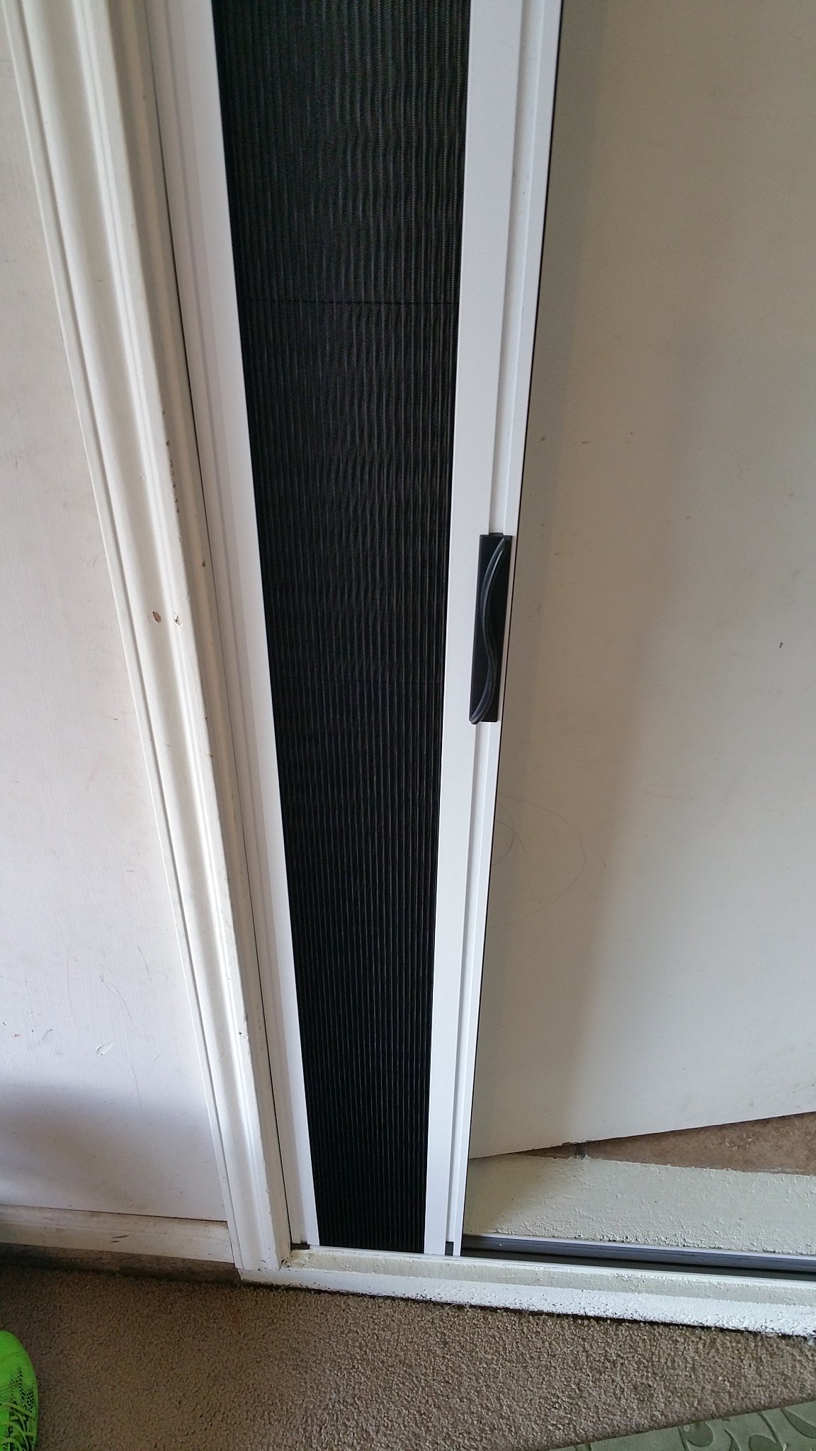 Green Retractable Screen Door 40 inch by 84 inch kit DIY sawability