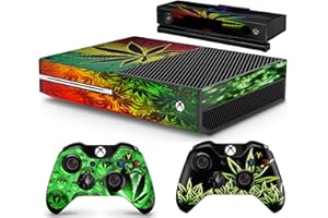 giZmoZ n gadgetZ Weed Console Skin Decal Sticker for Xbox + 2 Controller Skins Compatible with Xbox One & Kinect