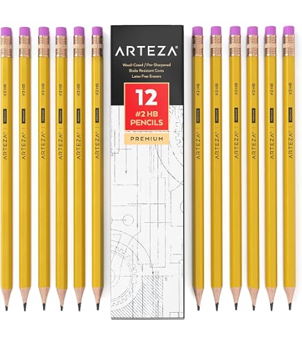 Lot 200 Crayons Papier HB Bois Naturel Rond 17,7 Cm – Fournitures Scolaires, Dessin & Écriture Pour Enfants & Adultes !