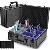 JoyHood Top Loader Storage Box - Holds up to 600+ Top loaders or 130+ 35pt One Touch, Trading Card Case for Trading Cards & S