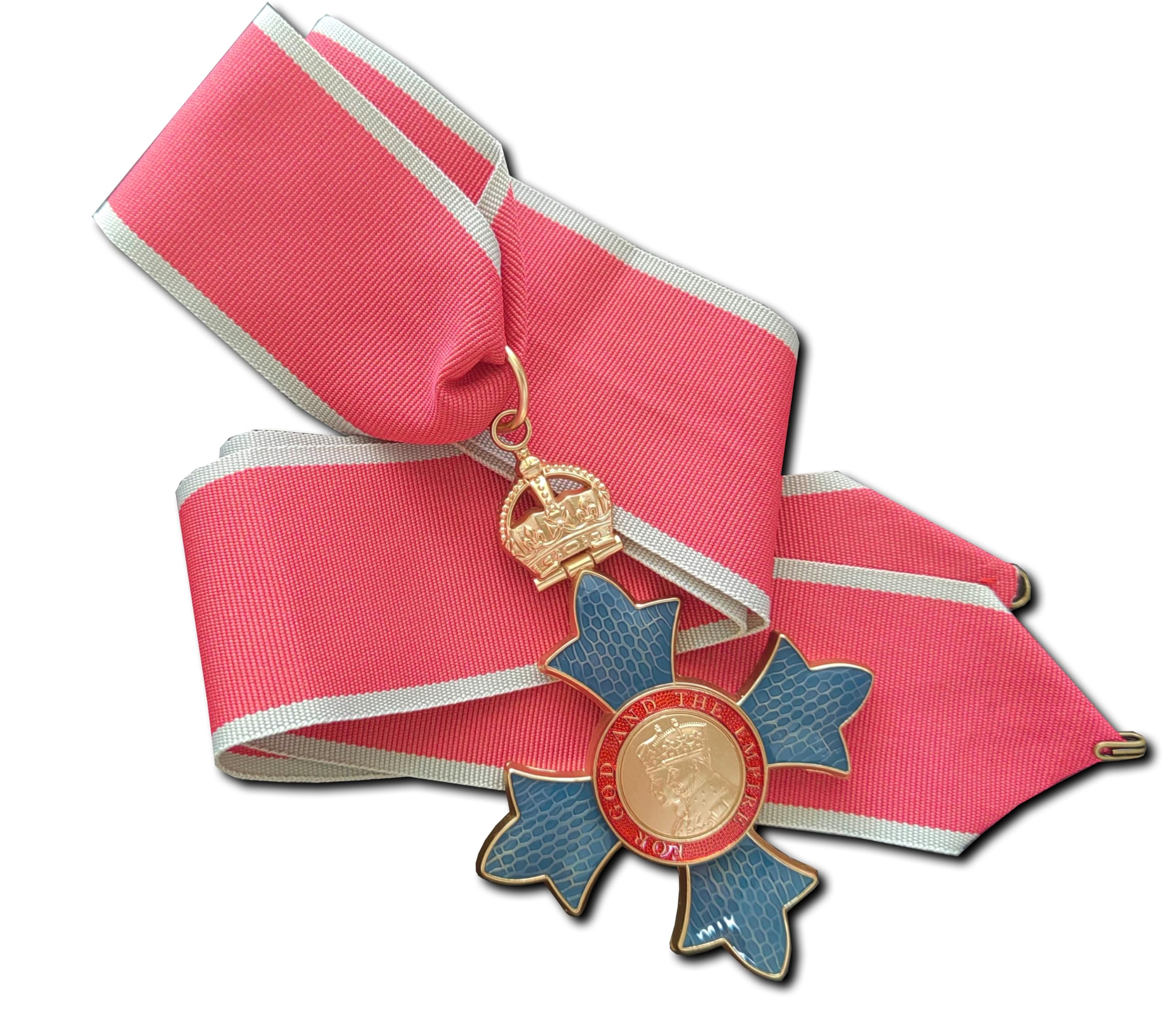 Trikoty Order of the British Empire CBE Medal Civil Neck Ribbon Full Size Reproduction