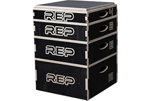 REP FITNESS Stackable Wood Plyometric Box for Jump Training, Fitness and Conditioning – Choose from 4, 6, 8, 12 inch Plyo Box Sizes, Fully Assembled