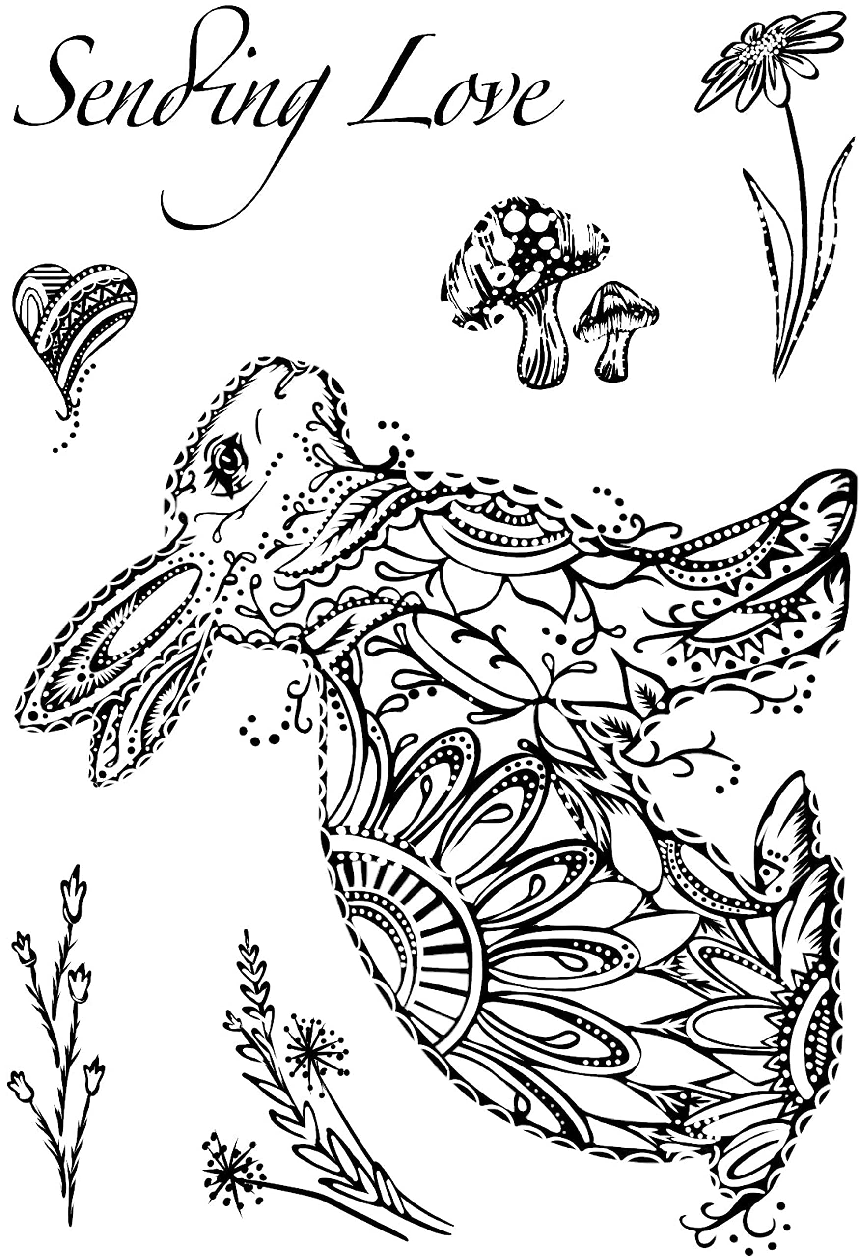 Designer Boutique - Doodle Bunny - Clear Stamp Set