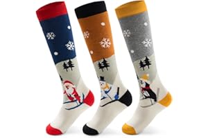AISYEE Ski Socks Kids Boys Winter Warm Snow Socks Thick Thermal Skating Snowboarding Skiing Socks for Boys Girls 3 Pack
