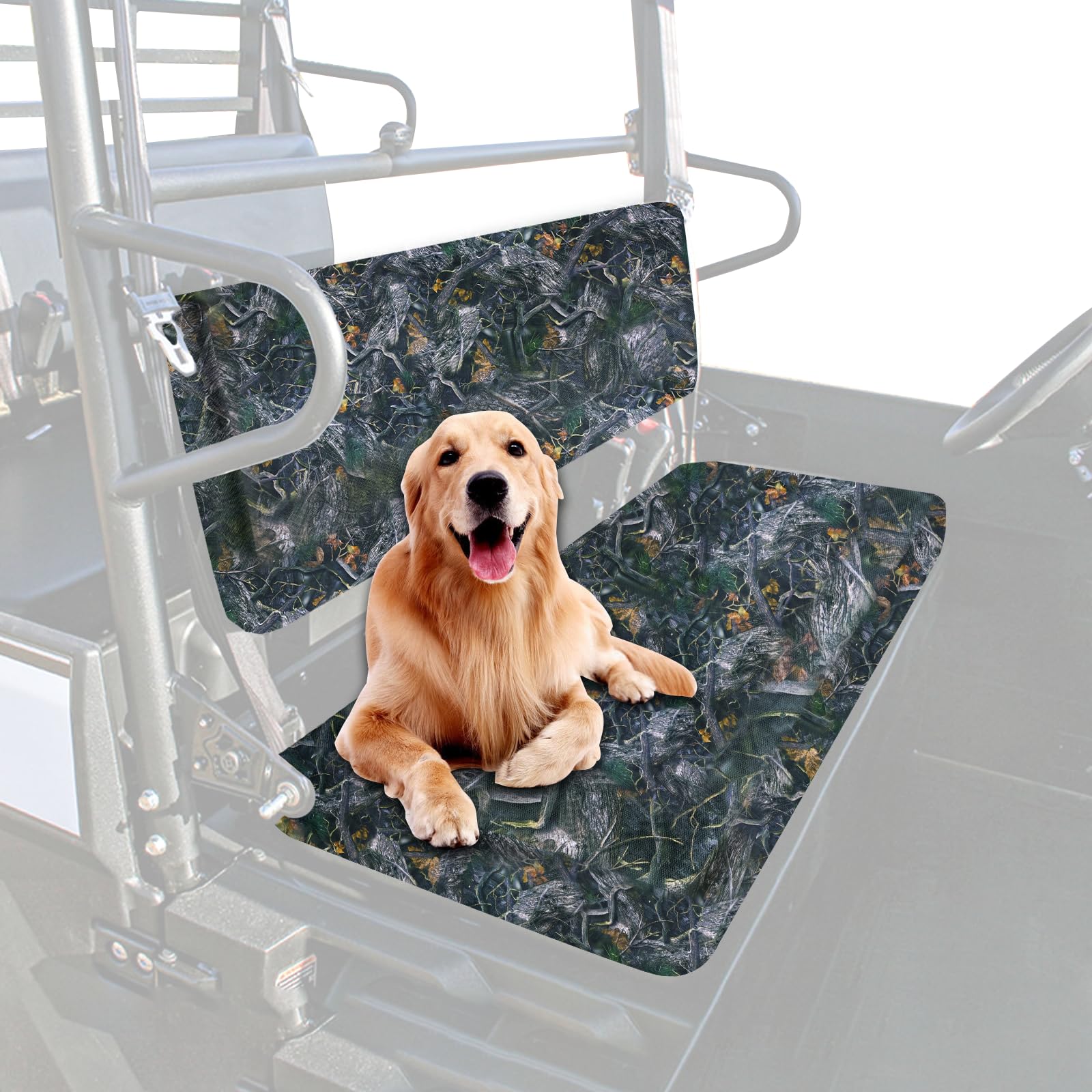 Photo 1 of StarknightMT UTV Mule Pro Seat Covers 1680D Compatible with Kawasaki Mule PRO-FXT FX DXT DX 2015-2022 Waterproof Bench Seat Covers Camouflage Accessories