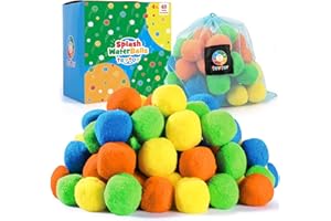 TEYTOY 48 Pack Water Balls Toy, Reusable Splash Water Balls with Bag for Kids & Adults Anytime Party Favors Toys,Summer Outside Fun Toys for Kids Age 4-12,Activity Pool and Beach Fun Perfect for Outdoor Play