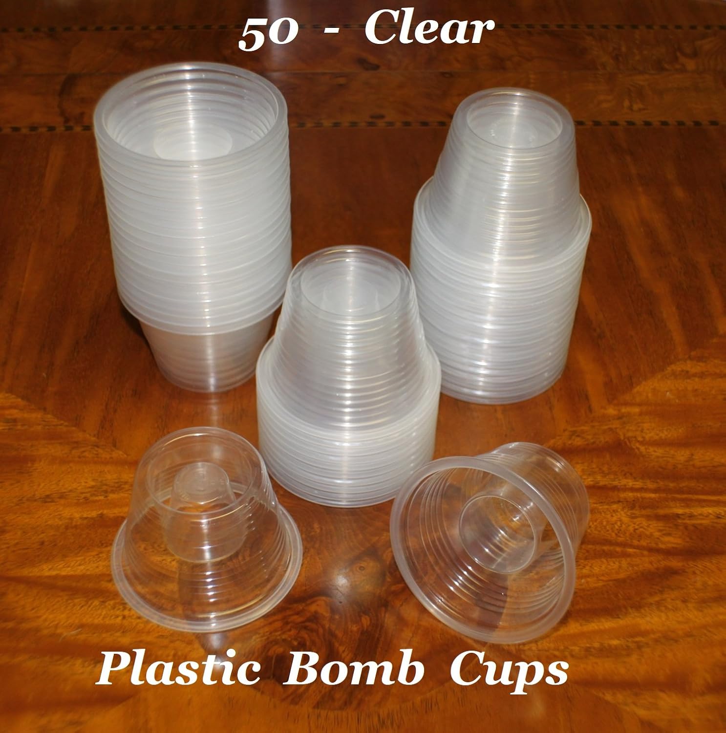 Plastic Power Bomber Shot Cups or Jager Blaster Bomb Glasses (Package