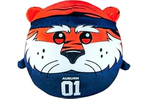 THE SLEEP SQUAD Sleep Squad Auburn Tigers Aubie 12" Mascot Kiri Cloud Pillow Plushie - Official Collegiate Plush