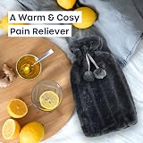 volila 3.5L Extra Large Hot Water Bottle Grey Faux Fur Cover view 5