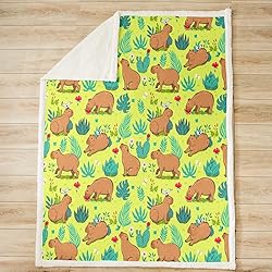 Capybaras Fuzzy Blanket Throw 50"x60" Cute Animals