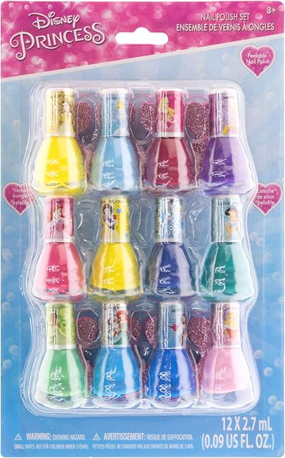 Townley Girl Disney Princess Non-Toxic Peel-Off Nail Polish 12 Pcs Set