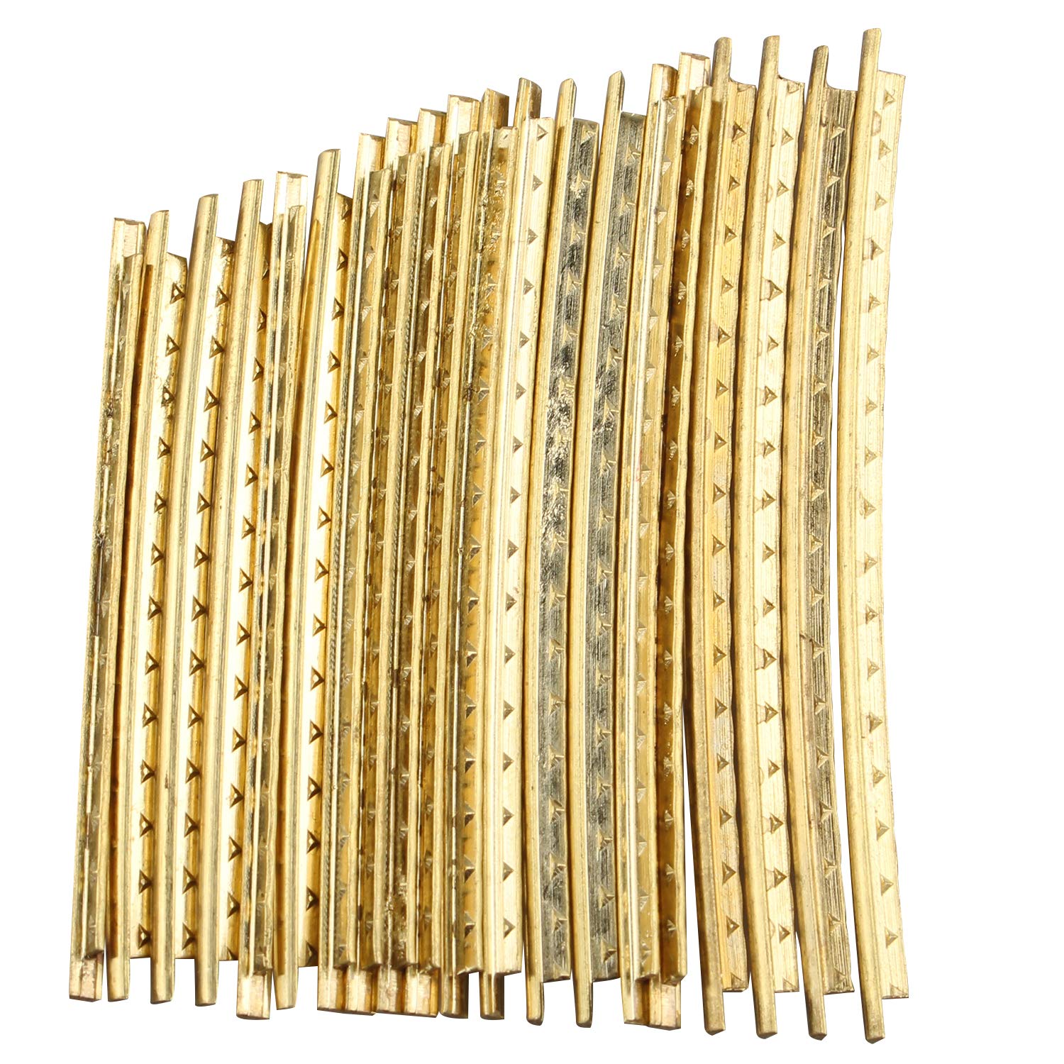 Futheda 20Pcs Gold Brass Standard Guitar Fret Wires for Electric Classical Acoustic Guitars Banjo Ukulele Mandolin 2mm Width