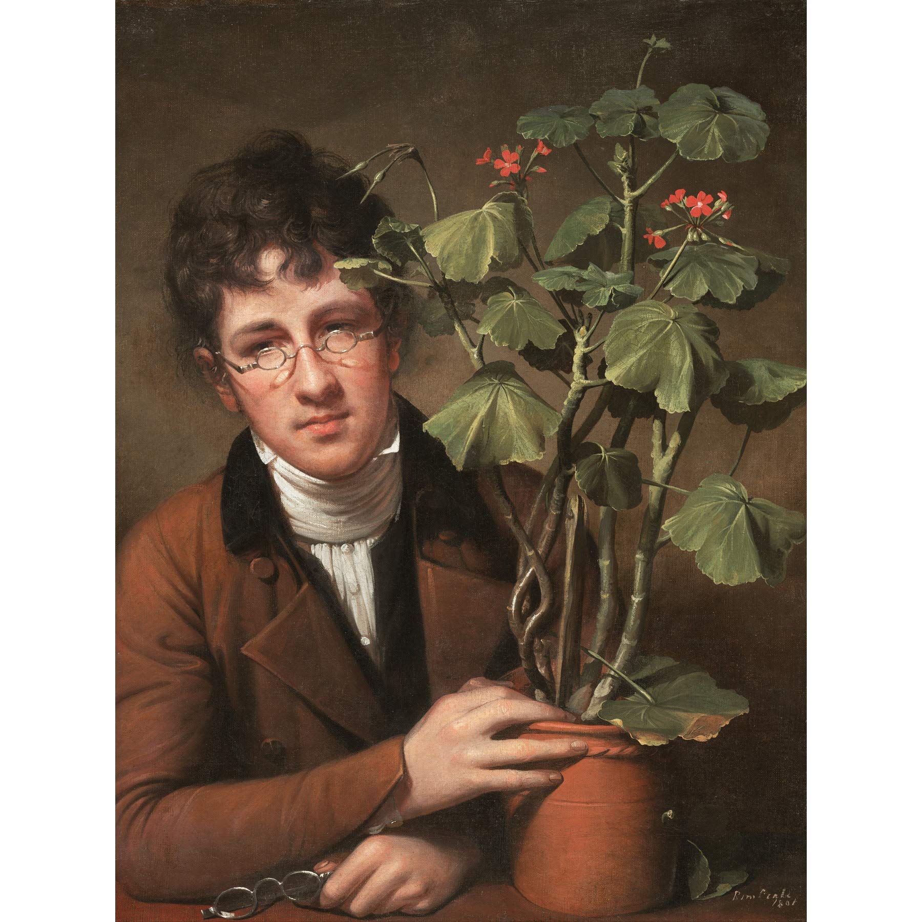 Rembrandt Peale Rubens Peale With A Geranium Large Wall Art Print Canvas Premium Poster Mural