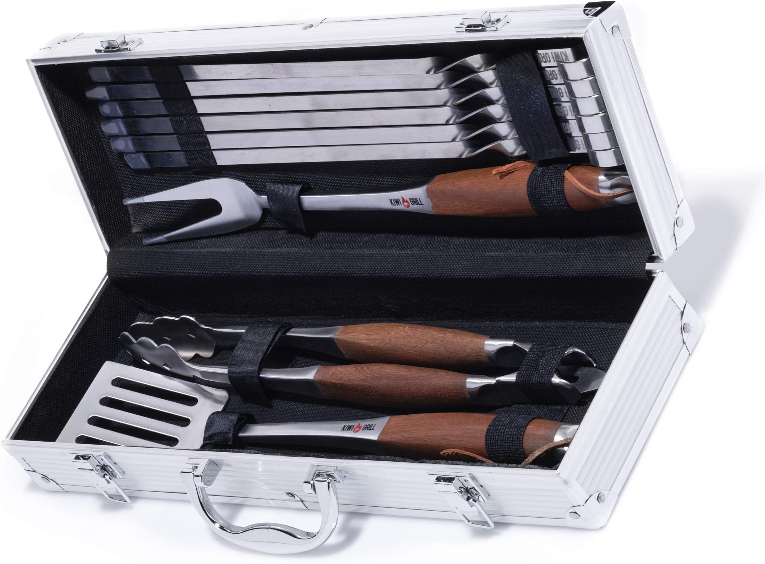 BBQ Tools with Beautifully Designed Barbecue Accessories - The Ultimate Outdoor Grill Kit with Premium Utensils Built to Last. The Perfect BBQ Gift Set!