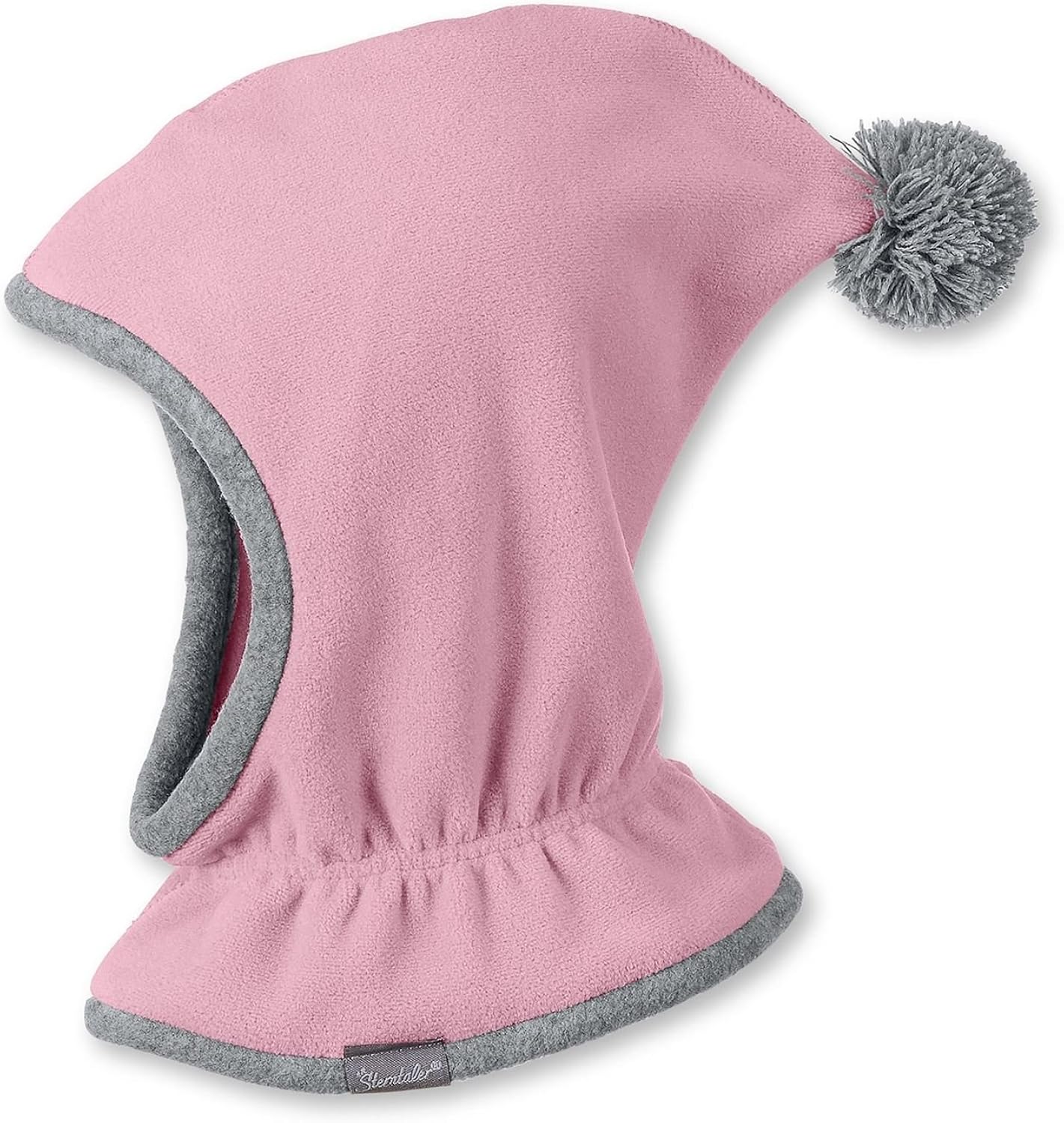 pink bobble hat and scarf