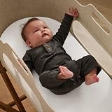 Snuz 2 Pack Moses Basket Sheets 100% Jersey Cotton 37.5 x 75cm White view 3