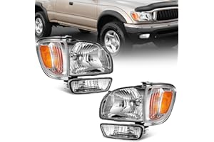 WEELMOTO for 2001-2004 Toyota Tacoma Headlights Assembly Replacement for 01 02 03 04 Tacoma Headlight+Corner Parking Signal L