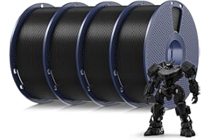 SUNLU 4kg PLA 3D Printer Filament Bundle, Neatly Wound PLA Filament 1.75mm ±0.02mm, Individually Vacuum Packed, 4kg in Total,