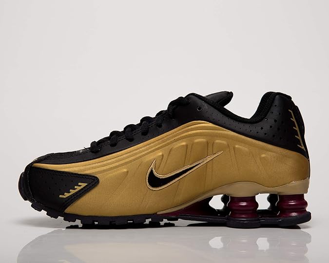nike shox negro con dorado