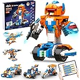 Apitor Robot X Robot Building Kit, 12-in-1 Programmable APP Remote Control RC Car, STEM Robotics Coding Set, Educational Birthday Gifts for Boys Girls Kids Ages 8-12 (600 Pieces)