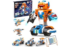 Apitor 12-in-1 STEM Robot Building Kit, 600+ Pcs Programmable Robotics Kit with 3 Motors & 3 Sensors, 12 Coding Lessons, Gift