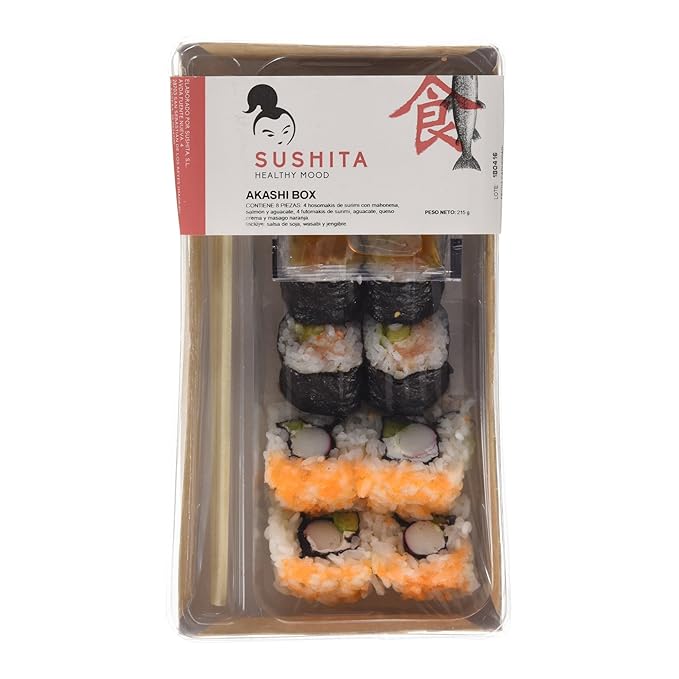Sushita Akashi Box - Plato de pescado y marisco, 215 g: Amazon.es ...